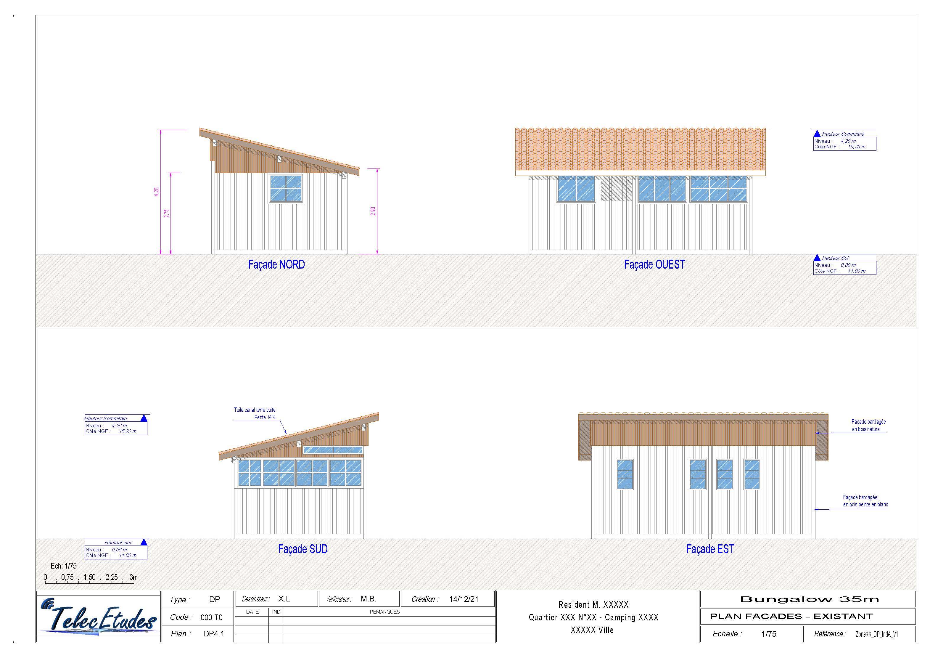 Élévation Existant